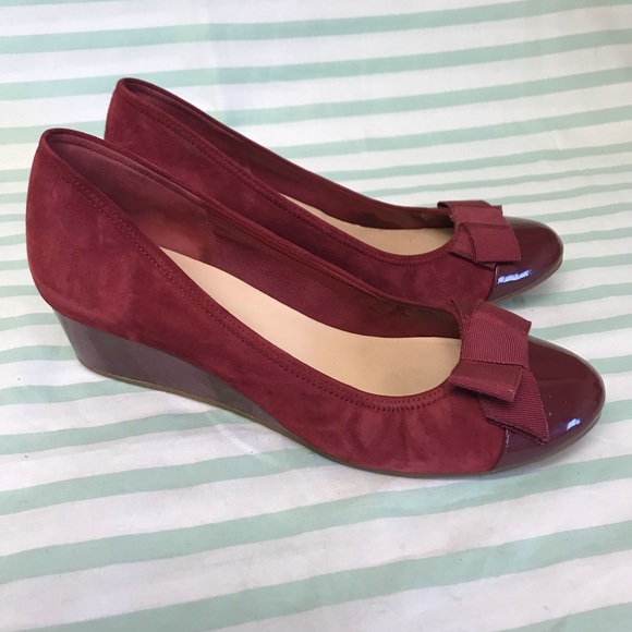 Poshmark Cole Shoes Round Patent Haan Toe Burgundy Suede Wedge qpxZ8wBq